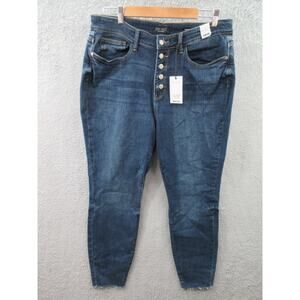NWT Judy Blue High Rise Waist Skinny Fit Women 18W Button Fly Revenge Jeans